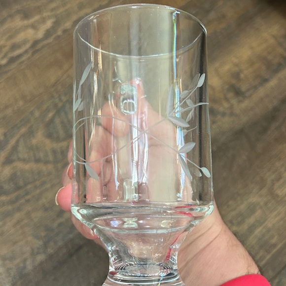 Princess House Heritage Footed Irish Coffee Mug Tempered Glass Cut Crystal Mint - Picture 4 of 7